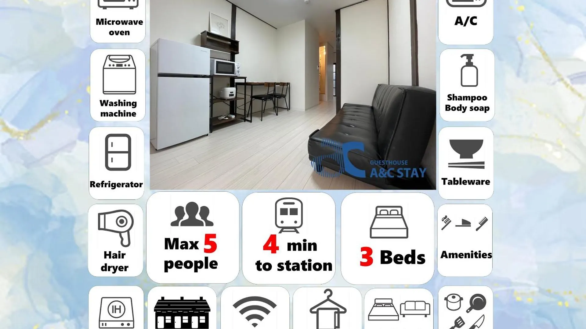 A&C House 新大阪3 Lägenhet 0*, Osaka